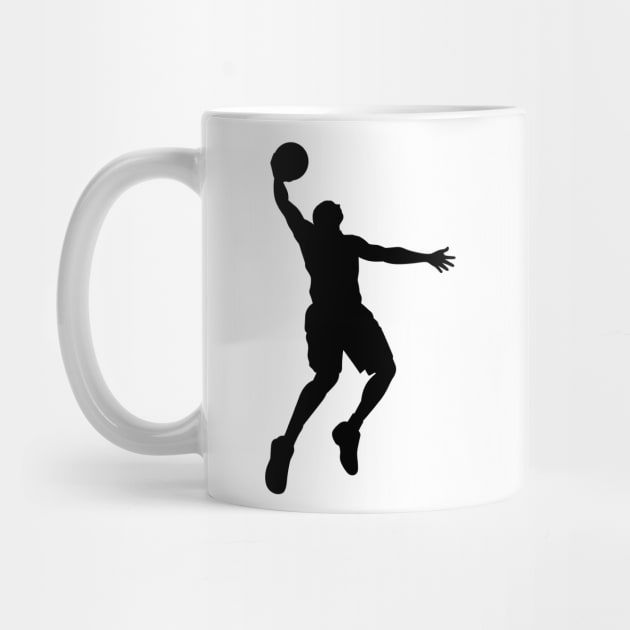 Shooting basketball jump slam silhouette by creative.z